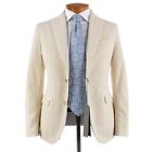 Boglioli NWT Sport Coat / K Jacket Size 46R (36R US) In Solid Ivory 100% Cotton
