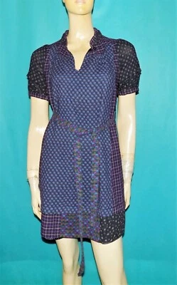 Robe MARC By MARC JACOBS Blu Nero Viola In Lana E Seta Taglia 2 O 38 FR - Immagine 1 di 4