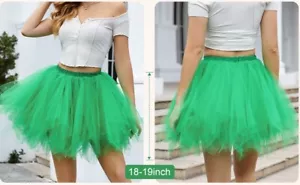 Women St.Patrick's Tutu 50s Vintage Classic Elastic Layered Tulle Ballet Skirt - Picture 1 of 6