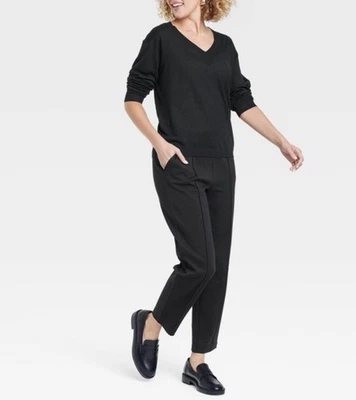 Suéter clásico cuello en V calibre fino negro talla XS NUEVO CON ETIQUETAS A New Day para mujer Foto 1 de 4