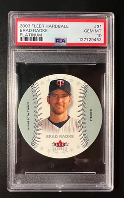 2003 Fleer Hardball Platinum #31 Brad Radke #'d 49/50 PSA 10 POP 1 Twins - Image 1 of 2