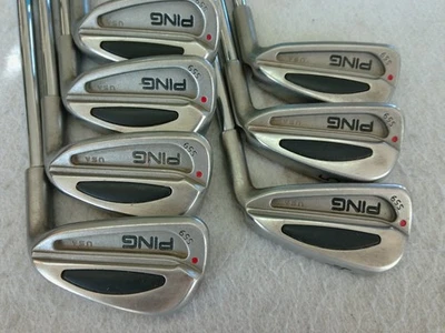 NICE PING S59 RED DOT 4-PW IRON SET PING STIFF STEEL MENS RH +.5" - Image 1 of 4