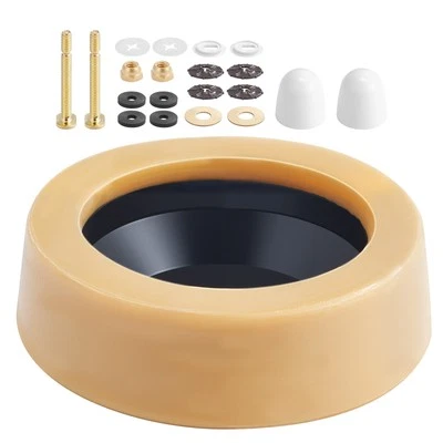 Extra Thick Toilet Wax Ring Kit with Brass Bolts Fits 3-Inch/4-Inch Drain Pipes - Image 1 of 4