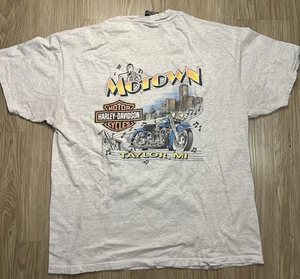 Vtg 90s Harley Davidson Motown Taylor Michigan Pocket Shirt XL 1997 - Picture 1 of 5
