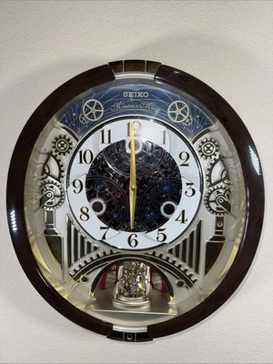Seiko Melodies in Motion Wall Clock 2020 Swarovski Crystals QXM386BRH - Image 1 of 4
