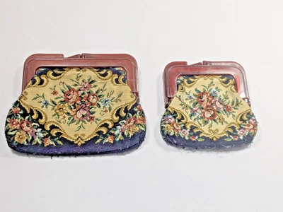 Set of 2 Vintage Tapestry Change purses - Image 1 of 3