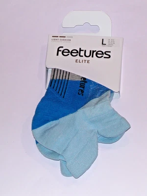 Feetures Elite Cojín Ligero Unisex No Show Tab Calcetín Mujer Grande - Azul Cielo Grande Foto 1 de 4