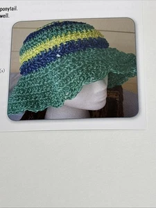 Faux Straw Hat Crochet Pattern Cards Pages - Picture 1 of 4