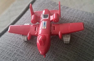 Vintage 1984 Takara Small Red Transformer Robot Airplane - Bild 1 von 8