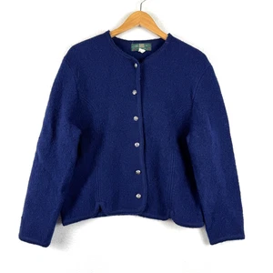 Vintage Orvis Damen 16 XL 100% Wolle dunkelblau Pullover Cardigan Metallknöpfe - Bild 1 von 8