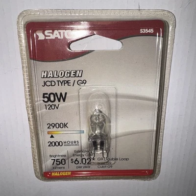 Satco S3545 1/Card 120V 50-Watt T4 G9 Base Light Bulb, Clear - Image 1 of 2