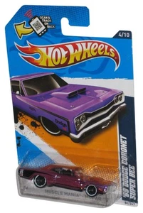 Hot Wheels Muscle Mania Mopar '12 (2011) Purple '69 Dodge Coronet Super Bee Car - Picture 1 of 1