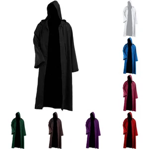 Halloween Men Hooded Robe Cloak Fancy Cool Cosplay Costume - Picture 1 of 48
