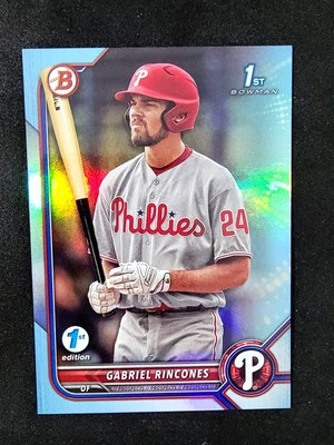 2022 Bowman Draft 1st Edition #BD-142 Gabriel Rincones 1st Sky Blue - Image 1 of 2