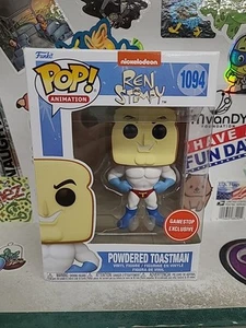 FUNKO POP! Ren And Stimpy Powdered Toastman #1094 (GameStop Exc) Vinyl Figure - Picture 1 of 17