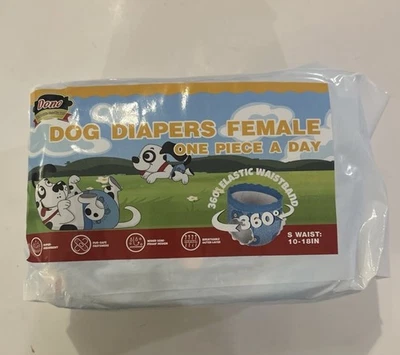 Подгузники для собак для женщин одноразовые 360' эластичный пояс 10 в упаковке.- Размер Sml - Изображение 1 из 3