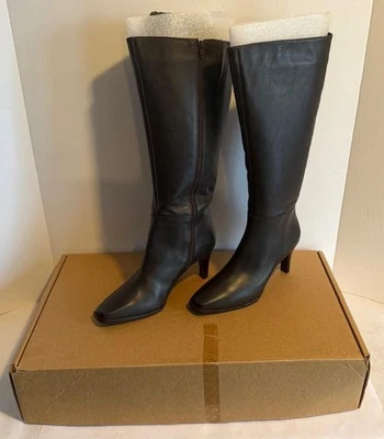 NUEVAS Botas Para Mujer Eddie Bauer Altas Cuero Alto Marrón Oscuro S 7WC Hechas en Brasil Foto 1 de 4