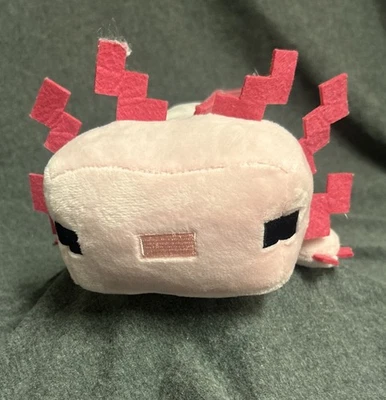 Minecraft Axolotl Mojang  Pixel Pink Plush 12" Mattel - Image 1 of 4