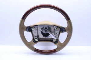 1997-2000 Porsche 911 Boxster Steering Wheel 4 Spoke Beige Wood OEM Used - Picture 1 of 12