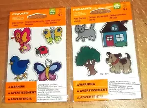 2 CHILD'S ACRYLIC STAMP SETS ~Bugs, Butterflies, Pets & Home wks CTMH blk - Picture 1 of 1