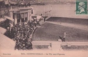 Carte postale ancienne postcard MONACO MONTE-CARLO le tir aux pigeons timbr 1924 - Imagen 1 de 1