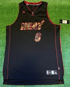 New Lebron James #6 Limited Edition XL NBA Miami Heat Adidas Camo Jersey NWT - Picture 1 of 6