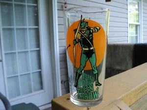 Vintage 1976 PEPSI GREEN ARROW Glass DC Comics "Super Series" RARE! - Picture 1 of 4
