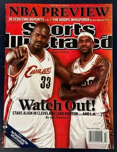 2009 NEWSSTAND SPORT ILLUSTRIERTE ZEITSCHRIFT LEBRON JAMES SHAQ AUFGEPASST KEIN ETIKETT - Bild 1 von 2