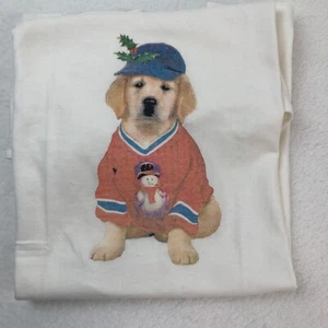 T-Shirt Uomo Natale Golden Retriever Immagine Grafica Con Pupazzo di Neve Sportivo - Foto 1 di 7
