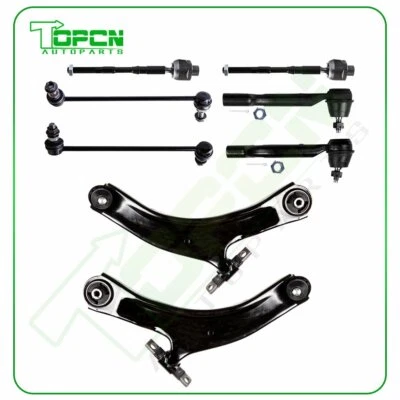 New For 2008-2015 Nissan Rogue Front Control Arm Tie Rod Ends Sway Bar Links Kit Foto 1 de 4