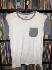 BDG Men's Size Small Standard Crew Neck Short Sleeve T-Shirt White Gray - Picture 1 of 3