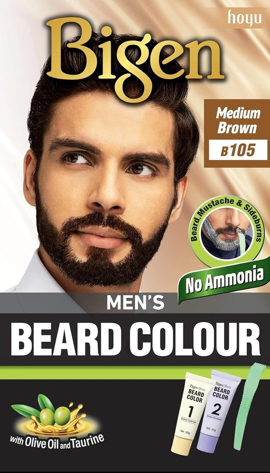 Barba Bigen Hombre Color Marrón Medio 20gm+20gm -105, 102 g Foto 1 de 4
