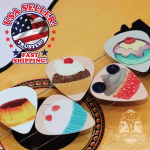 Cupcake Dessert Assorted Guitar Picks Double Sided- Thickness 1.0 mm US Seller - Picture 1 of 3