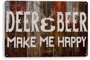 Letrero de metal de cerveza de ciervo caza cabaña bar cabaña de troncos cerveza decoración letrero de hojalata B293 - Imagen 1 de 3