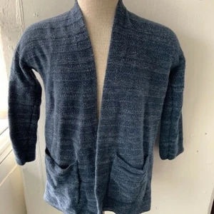 Eileen Fisher Navy Open Front Sweater Womens XS - Picture 1 of 5