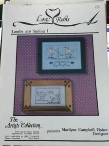 Cross Stitch Pattern Booklet: Lambs are Spring I (Love Knots) - Imagen 1 de 1