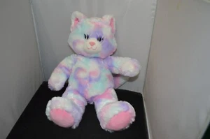 Build A Bear Katze Kätzchen Plüsch Pastell Batik Wirbel Rosa Lila Blau 16 Zoll BAB J8 - Bild 1 von 4