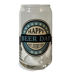 Vaso de cerveza Happy Beer Day vaso Est todos los días 16 onzas completas de asombro - Imagen 1 de 4