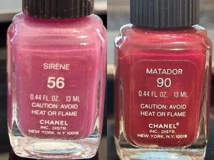 Set of 2 CHANEL Le Vernis Nail Polish - 90 Matador, 56 Sirene - Picture 1 of 3