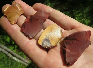 4 MOOKAITE JASPER NATURAL VITALITY & HEALING CRYSTAL LOT AUSTRALIA 23g - Picture 1 of 8