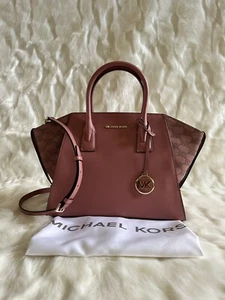 Michael Kors Avril Large Top Zip Satchel + dust bag- Rose - Picture 1 of 9