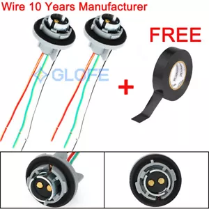 GLOFE Pigtail Wire 5444 Female Socket 1157 2X Harness Stop Brake Replacement B - Picture 1 of 9
