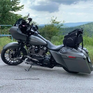 Cubierta lateral extendida de mezclilla gris industrial para Harley Touring 2014+ - Imagen 1 de 13