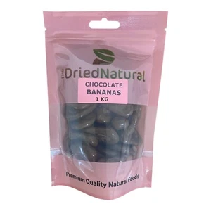 Milk Chocolate Banana Chips 1 KG -Premium Quality - The Dried Natural - Picture 1 of 2