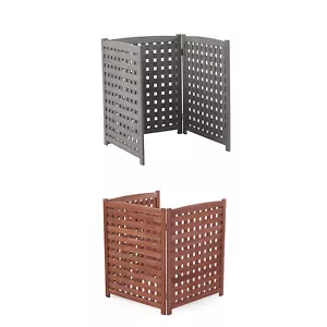 3 Panels Air Conditioner Trash Outdoor Patio Privacy Screen Enclosure Can Fence - Picture 1 of 11