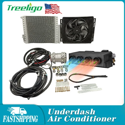 DC 12V Cool&Heat Underdash Electric Air Conditioner Universal Auto Car A/C Kit - Image 1 of 4