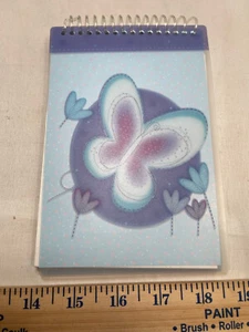 Butterfly Cover Blank Lined Journal Diary Purple Spiral Bound Notebook #2 - Picture 1 of 2