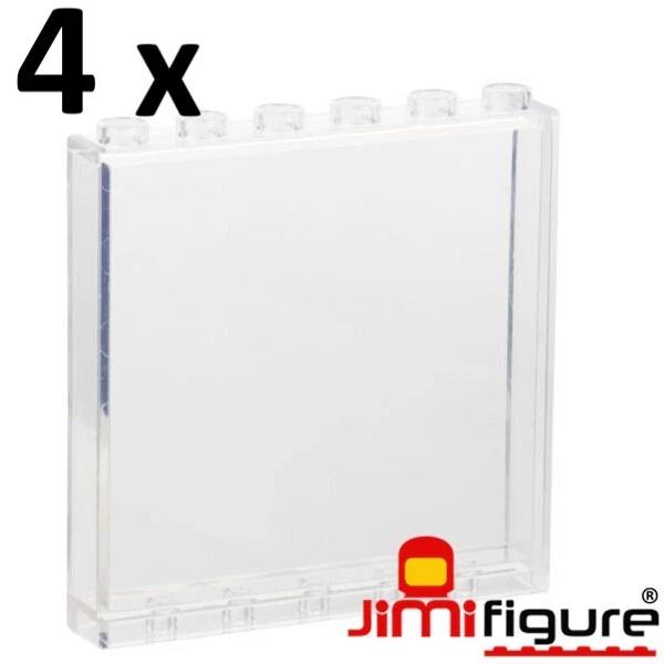NEW 4 x LEGO Panel 1x6x5 Transparent Clear 59349 Wall Element Genuine Bulk 5x6 - image 1 of 1