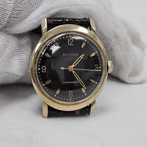 Vintage Mens BULOVA Wrist Watch Manual Wind Cal 11AFC 10k Gold Plated Swiss - Picture 1 of 9