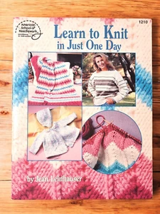 American School of Needlework - Learn to Knit in Just One Day - Leinhauser #1210 - Picture 1 of 22